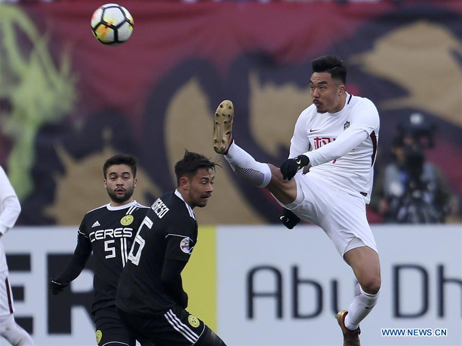(SP)CHINA-TIANJIN-SOCCER-AFC CHAMPIONS LEAGUE-QUALIFICATION-TIA VS CER(CN)