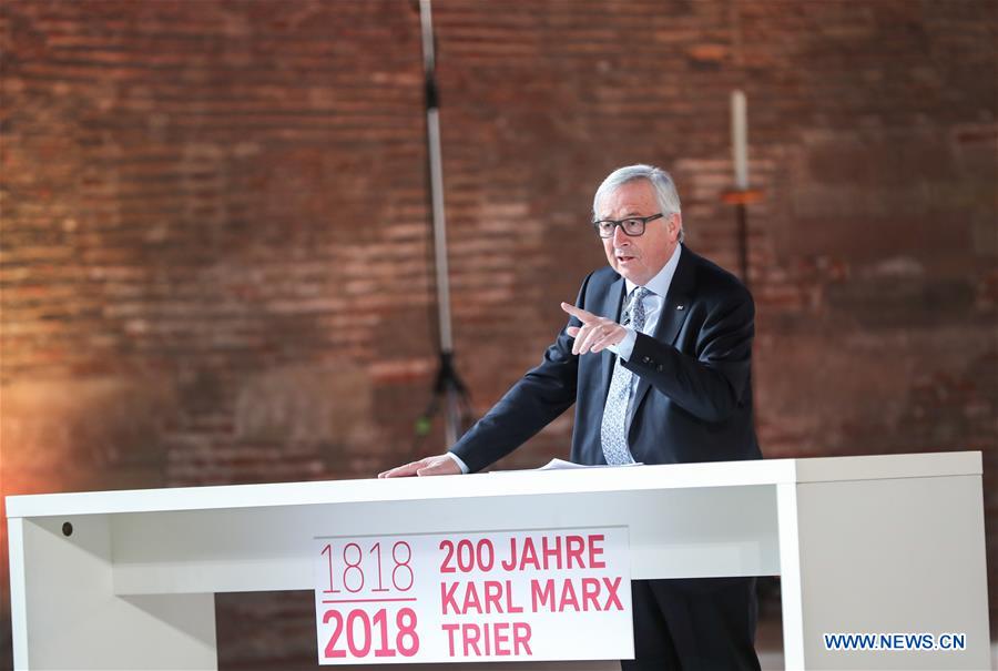 GERMANY-TRIER-KARL MARX EXHIBITIONS-JUNCKER