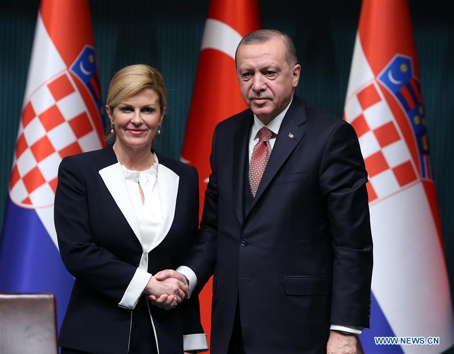 TURKEY-ANKARA-CROATIA-PRESIDENTS-PRESS
