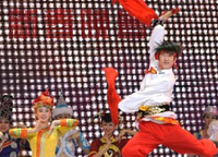 1月31日，演員在晚會上表演