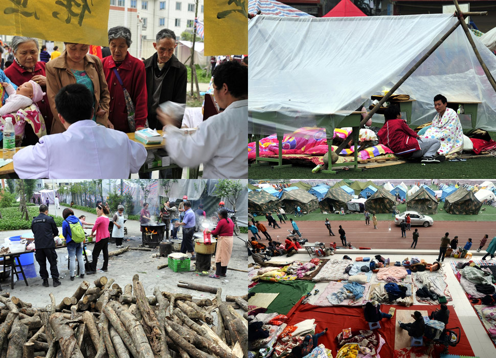 攜手面對暫時(shí)的困難&mdash;雅安地震部分災(zāi)民安置點(diǎn)實(shí)況