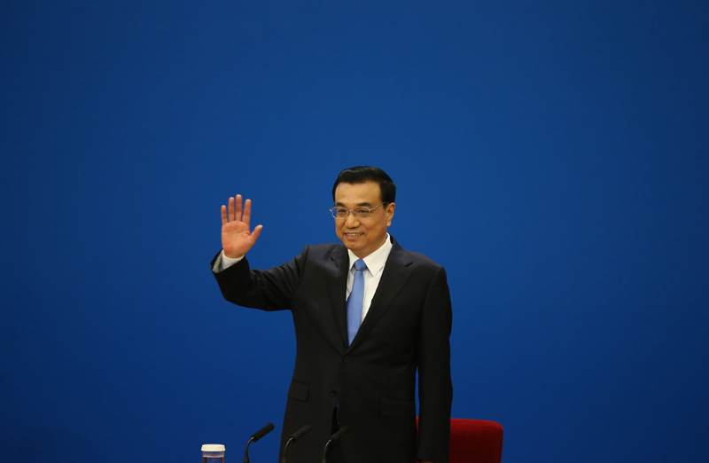 3月15日，國務(wù)院總理李克強在北京人民大會堂與中外記者見面，并回答記者提問。新華社記者 陳建力 攝