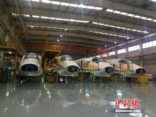 中車青島四方機車車輛股份有限公司廠房。中新網(wǎng) 邱宇 攝