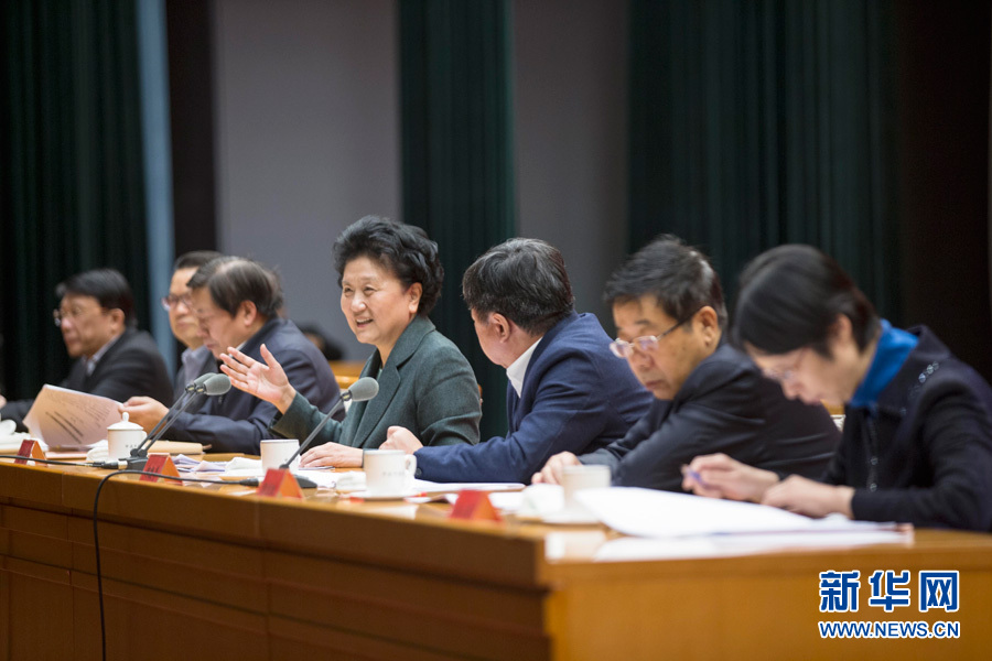 1月16日，中共中央政治局委員、國務院副總理劉延東在北京出席&ldquo;加強和改進新形勢下高校思想政治工作專題研討班&rdquo;開班式。 新華社記者崔新鈺 攝