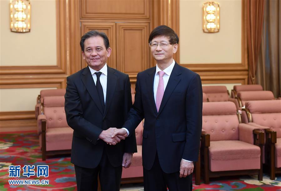 （XHDW）孟建柱會(huì)見泰國大理院院長維拉蓬&middot;湯蘇萬