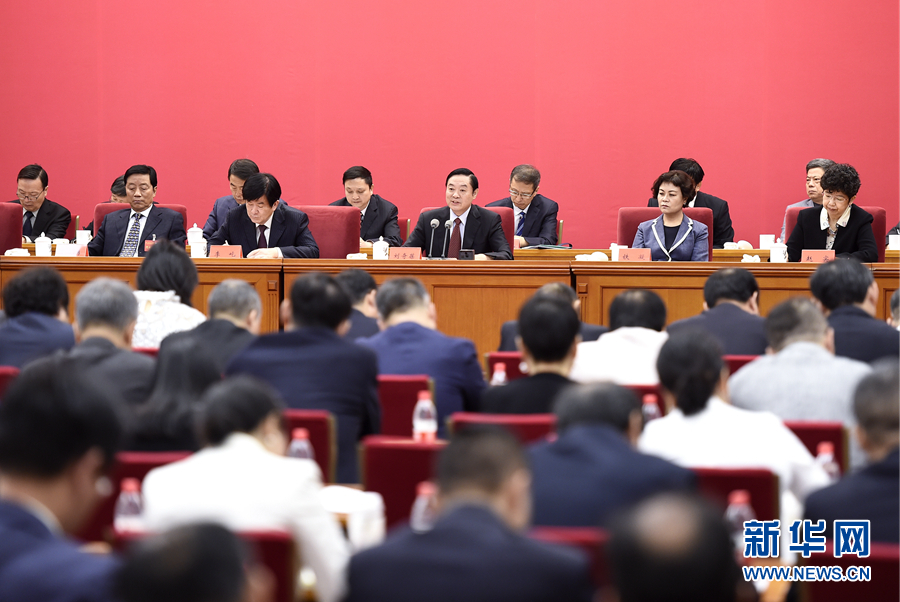 9月20日，中國電視藝術(shù)家協(xié)會第六次全國代表大會在北京召開。中共中央政治局委員、中央書記處書記、中宣部部長劉奇葆出席開幕式并講話。新華社記者 燕雁 攝