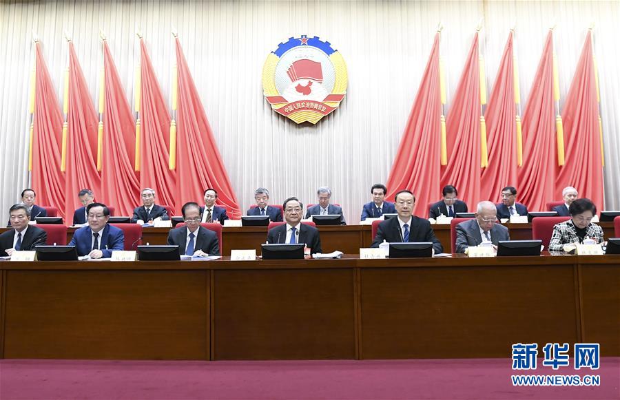 1月22日，政協(xié)第十二屆全國委員會(huì)常務(wù)委員會(huì)第二十四次會(huì)議在北京開幕。全國政協(xié)主席俞正聲出席開幕會(huì)。 新華社記者 燕雁 攝