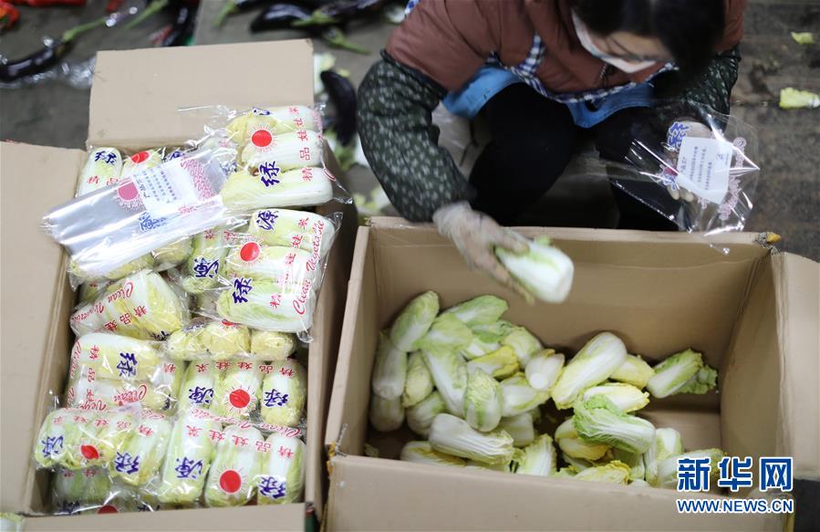 （聚焦疫情防控&middot;圖文互動(dòng)）（2）特寫：蔬菜批發(fā)市場(chǎng)里感受&ldquo;春&rdquo;意