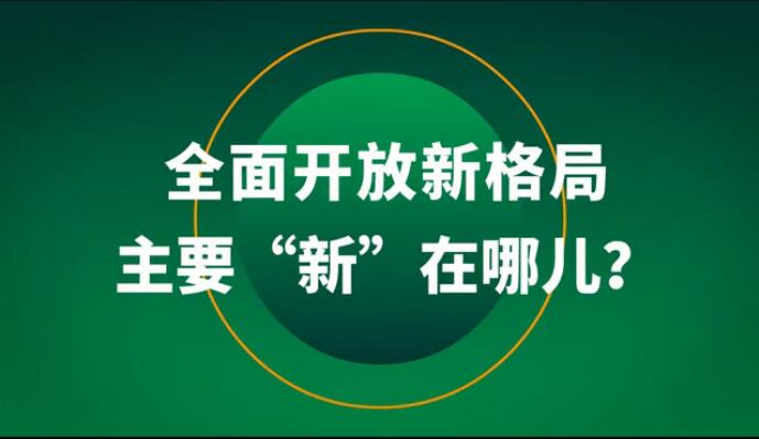 全面開放新格局主要&ldquo;新&rdquo;在哪兒？