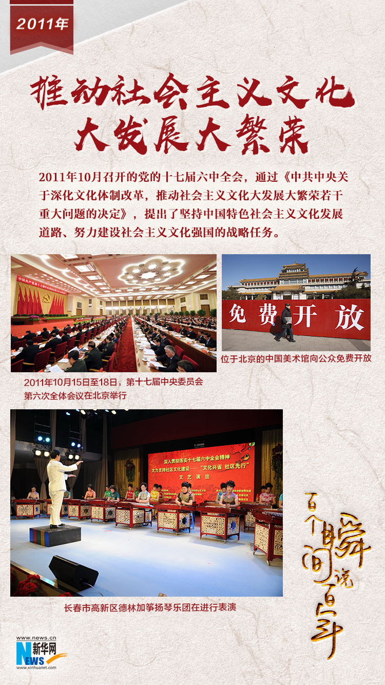 2011，推動社會主義文化大發(fā)展大繁榮