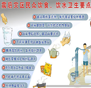 震后災(zāi)區(qū)民眾飲食、飲水衛(wèi)生要點(diǎn)