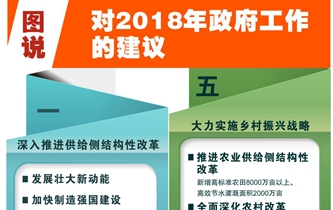[兩會&middot;政府工作報告]圖說對2018年政府工作的建議