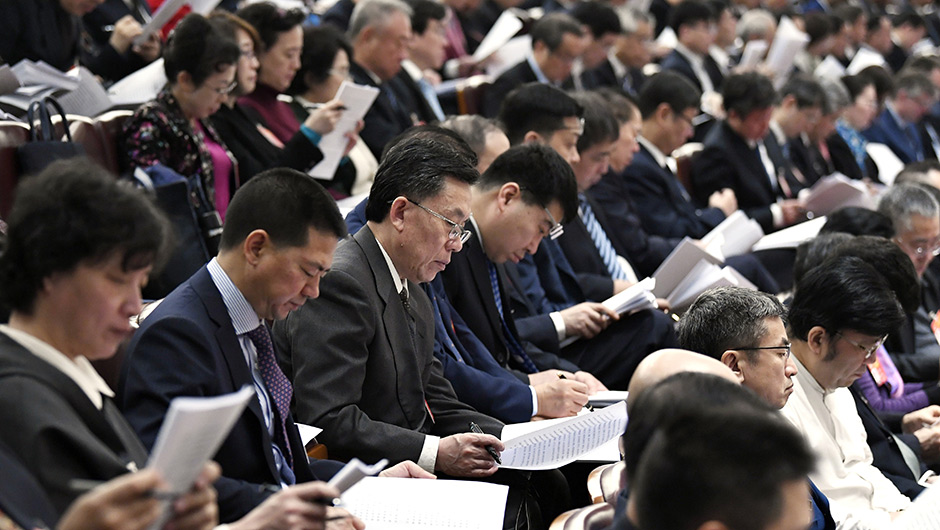 全國政協(xié)委員列席大會(huì)