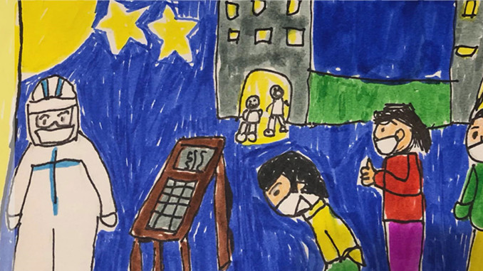 一筆一畫！童心致敬抗疫英雄