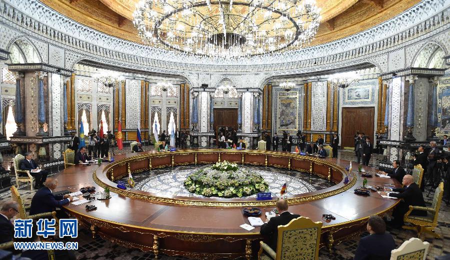 9月12日，上海合作組織成員國元首理事會第十四次會議在塔吉克斯坦首都杜尚別舉行。國家主席習(xí)近平出席會議并發(fā)表重要講話。新華社記者馬占成攝 