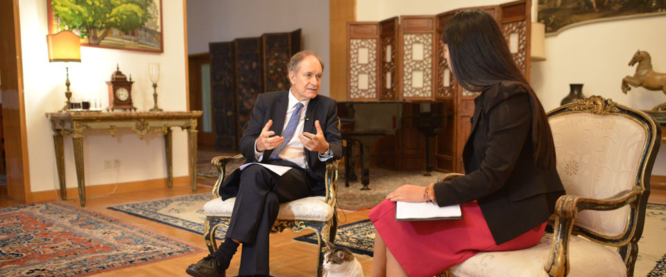 意大利駐華大使：期待中意合作更深入、更全面