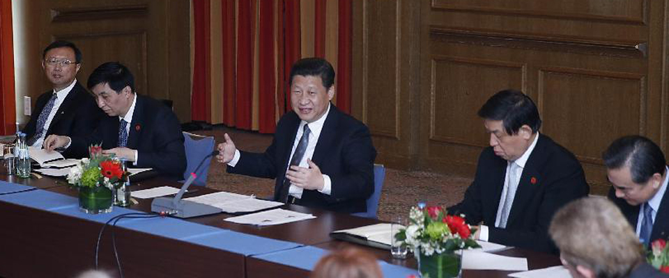 習(xí)近平同德國漢學(xué)家、孔子學(xué)院教師代表和學(xué)習(xí)漢語的學(xué)生代表座談