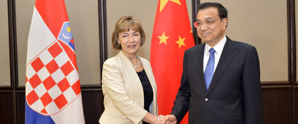 李克強(qiáng)會(huì)見克羅地亞總理代表、第一副總理兼外長普希奇