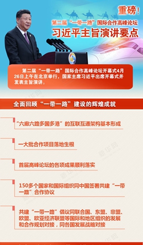 第二屆&ldquo;一帶一路&rdquo;國(guó)際合作高峰論壇，習(xí)近平演講要點(diǎn)