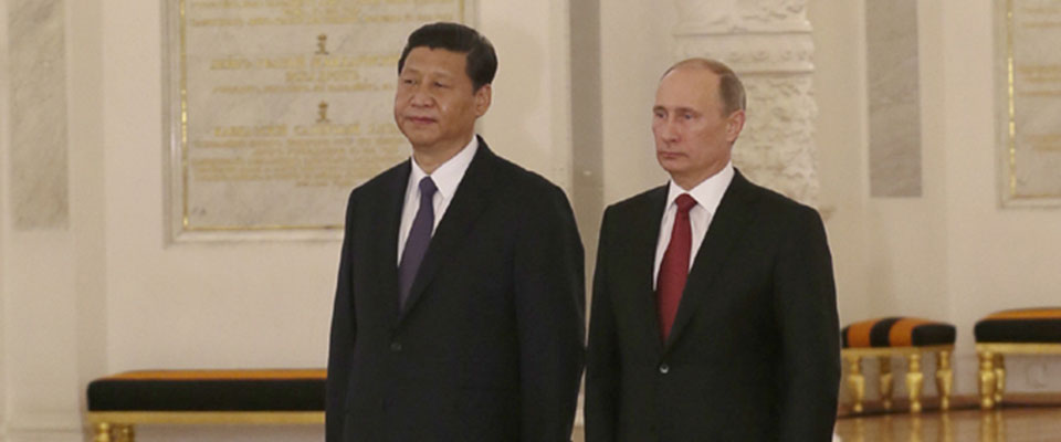 2013年3月，習近平出席普京舉行的歡迎儀式